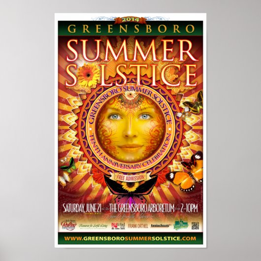 Greensboro Summer Solstice 2014 Souvenir Poster (Voorkant)