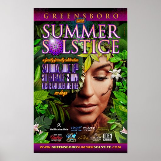 Greensboro Summer Solstice 2022 Souvenir Poster (Voorkant)