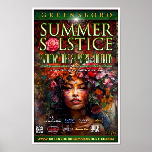 Greensboro Summer Solstice 2023 Souvenir Poster (Voorkant)