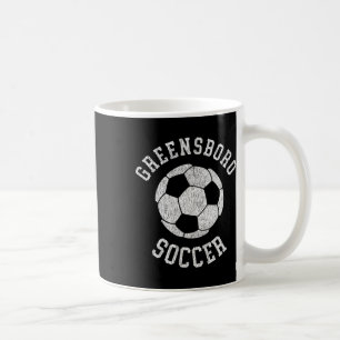Greensboro Voetbal Retro Versleten Jaren 90 Oud Koffiemok