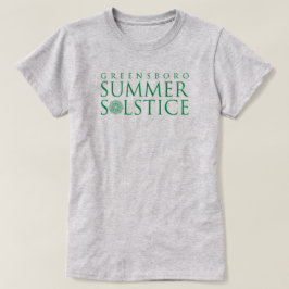 Greensboro Zomer Solstice Eenvoudig Groen op Grijs T-shirt