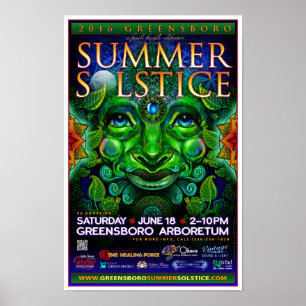 Greensboro Zomerzonnewende 2016 Souvenir Poster
