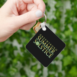Greensboro Zomerzonnewende Kleurrijke Branding Zwa Sleutelhanger