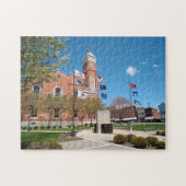 Greensburg Indiana Courthouse puzzle in Springtime Legpuzzel (Horizontaal)