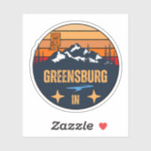 Greensburg, Indiana Sticker (Vel)