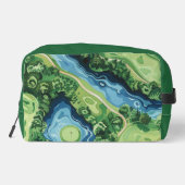 Greenside Getaway: Golfer's Monogrammed Dopp Kit Toilettasje (Achterkant)