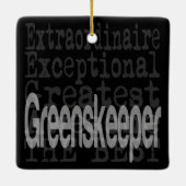 Greenskeeper Extraordinaire Keramisch Ornament (Achterkant)