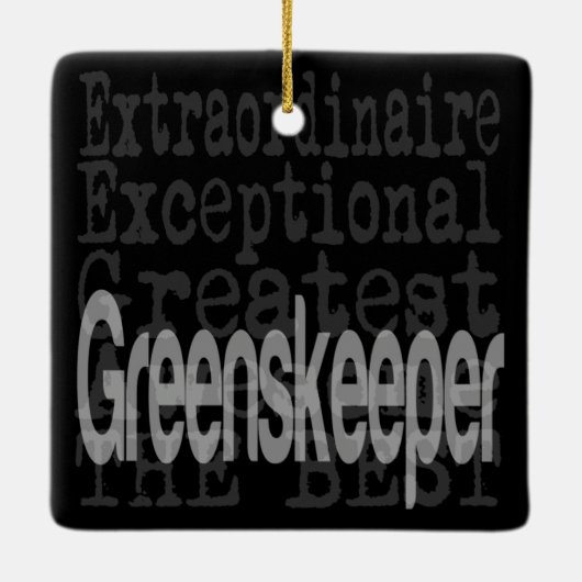 Greenskeeper Extraordinaire Keramisch Ornament (Achterkant)
