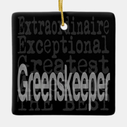 Greenskeeper Extraordinaire Keramisch Ornament (Voorkant)
