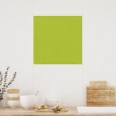 GreenSolidPaper LIGHT LEMON GROEN VASTE KLEUR TERU Poster (Keuken)