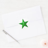 GreenStarButton Ronde Sticker (Envelop)