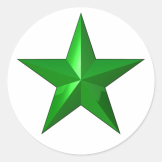 GreenStarButton Ronde Sticker