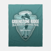 Greenstone Ridge Trail (pijlpunt T) Fleece Deken (Voorkant)