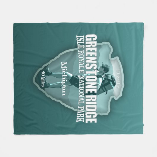 Greenstone Ridge Trail (pijlpunt T) Fleece Deken (Voorkant (Horizontaal))