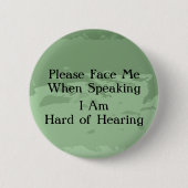 Greentone Hard Hearing Button (Voorkant)