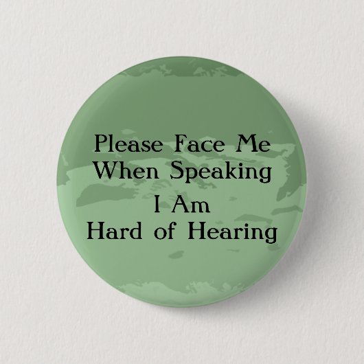 Greentone Hard Hearing Button (Voorkant)