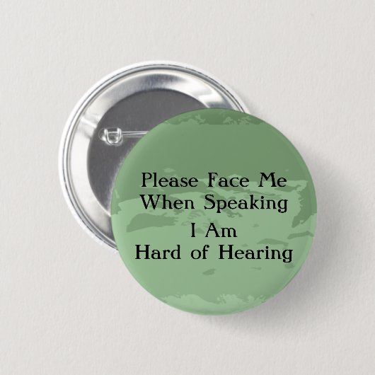 Greentone Hard Hearing Button (Voorkant /achterkant)