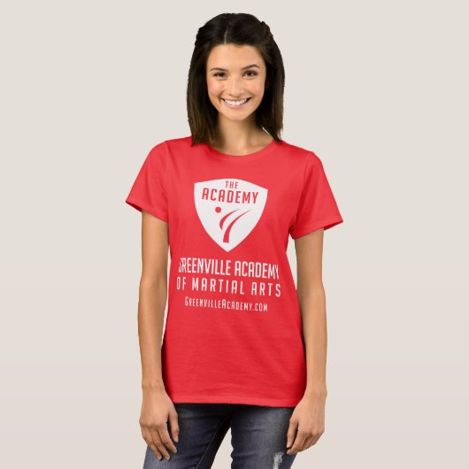 Greenville Academy White Shield Logo T-shirt (Voorkant volledig)