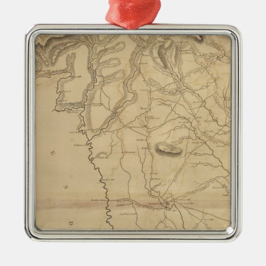 Greenville District, South Carolina Metalen Ornament (Voorkant)