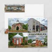 Greenville, GA Postcard Briefkaart (Voorkant / Achterkant)