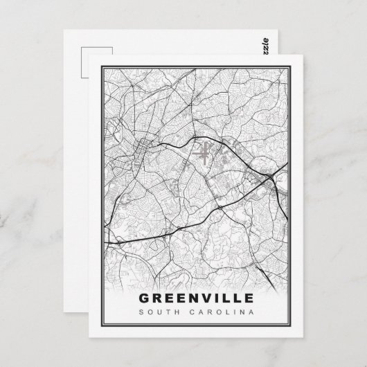 Greenville Map Briefkaart (Voorkant / Achterkant)