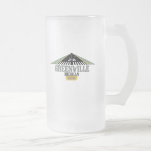 Greenville MI - Vliegveld Runway Matglas Bierpul
