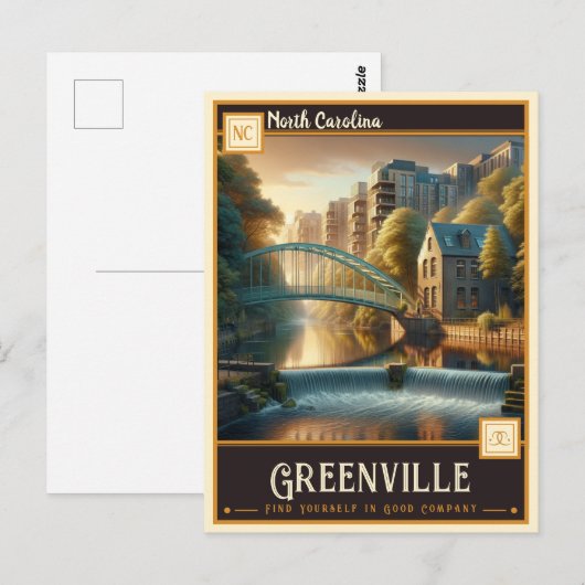 Greenville, North Carolina | Briefkaart (Voorkant / Achterkant)