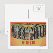 Greenville, Ohio - Grote letterscènes Briefkaart (Voorkant / Achterkant)