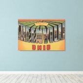 Greenville, Ohio - Grote letterscènes Canvas Afdruk (Insitu (Houten vloer))