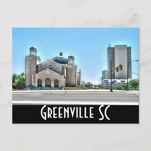 Greenville SC Briefkaart (Voorkant)