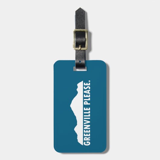 Greenville South Carolina alsjeblieft Bagagelabel (Voorkant verticaal)