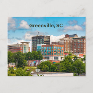 Greenville, South Carolina, Downtown Buildings Briefkaart