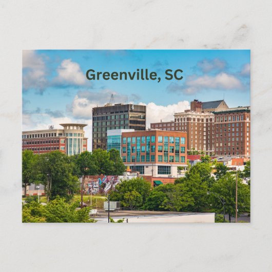 Greenville, South Carolina, Downtown Buildings Briefkaart (Voorkant)