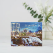 Greenville, South Carolina Downtown Reedy River Briefkaart (Staand voorkant)