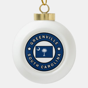 Greenville South Carolina Keramische Bal Ornament