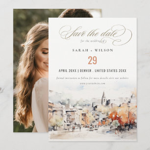 Greenville South Carolina Landschap Trouwfoto Save The Date