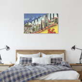 Greenville, South Carolina - Large Letter Scenes 2 Canvas Afdruk (Insitu (Slaapkamer))