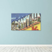 Greenville, South Carolina - Large Letter Scenes 2 Canvas Afdruk (Insitu (Houten vloer))