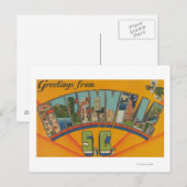 Greenville, South Carolina - Large Letter Scenes Briefkaart (Voorkant / Achterkant)