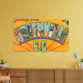 Greenville, South Carolina - Large Letter Scenes Canvas Afdruk (Insitu (Woonkamer))