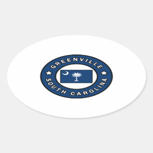 Greenville South Carolina Ovale Sticker