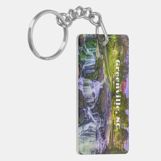 Greenville, South Carolina Reedy River Downtown Sleutelhanger (Voorkant Links)