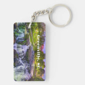 Greenville, South Carolina Reedy River Downtown Sleutelhanger (achterkant)