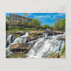 Greenville, South Carolina Reedy River Herfsten Pa Briefkaart