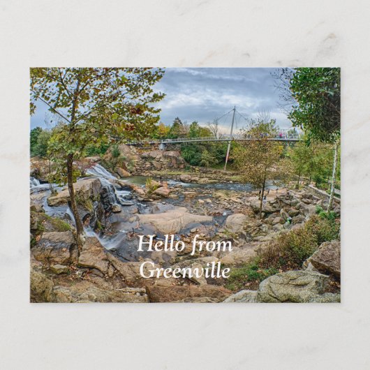 Greenville, South Carolina Reedy River Herfsten Pa Briefkaart (Voorkant)