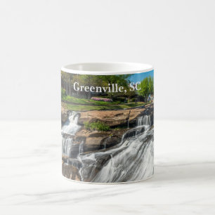Greenville, South Carolina Reedy River Herfsten Pa Koffiemok