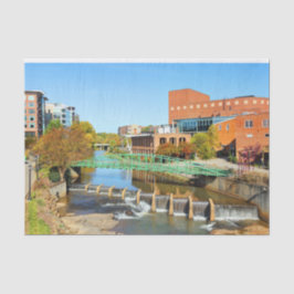 Greenville, South Carolina Reedy River Tissuepapier