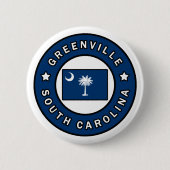 Greenville South Carolina Ronde Button 5,7 Cm (Voorkant)