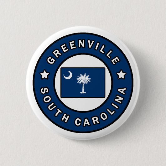 Greenville South Carolina Ronde Button 5,7 Cm (Voorkant)