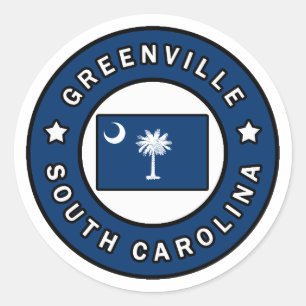 Greenville South Carolina Ronde Sticker